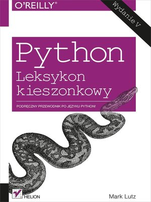 cover image of Python. Leksykon kieszonkowy. Wydanie V